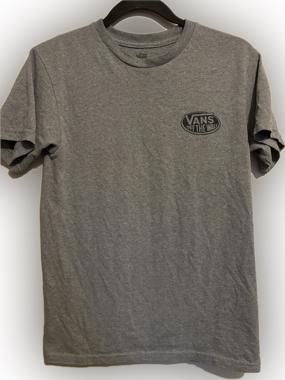 Vans Gray Short Sleeve Crew T-Shirt with Small Logo